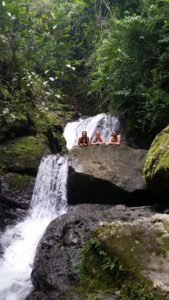 Swimming in a waterfall pool in El Valle de Anton - Panama