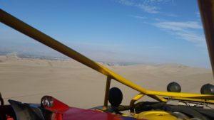 Sand buggy across the desert in Huacachina, Peru