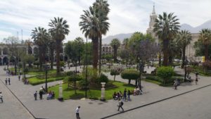 Plaza de Armas in Arequipa, Peru