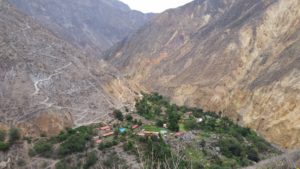 The Oasis at the bottom of Colca Canyon.