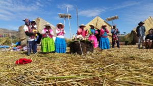 The Uru performing a song and dance on Lake Titicaca.