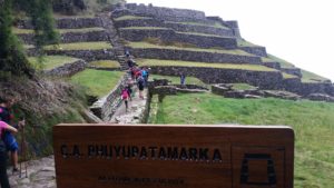 Phuyupatamarca - One of many Inca sites along the trail.