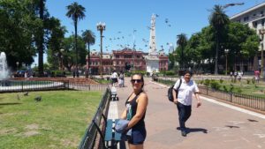 The Casa Rosada located in the Plaza de Mayo.