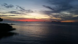 Sunset from the coast of Colonia del Sacramento, Uruguay.