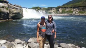 Viewpoint of Maruia Falls along our drive to Hamner Springs.