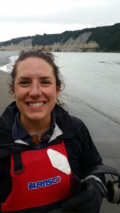 Clair's soot filled face after her jet boat ride.