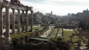 Huffing and puffing to our first destination, the Roman Forum.