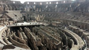 Inside the Colosseum. Once capable of holding up to 75,000 spectators.