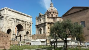 Triumphal arch of Septimius Severus.