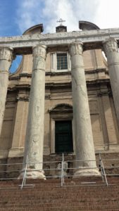 Faustina's Temple in the Roman Forum.