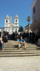 Just chilling on the famous Spanish Steps.