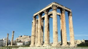 The last standing columns of The Temple of Olympieious Zeus