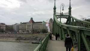 The cold long walk to the thermal baths at Gellert.