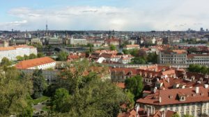 Luckily the clouds cleared long enough for us to capture this beautiful picture of the city of Prague.