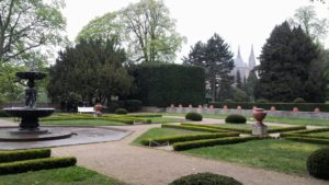 The gardens with Prague Castle in the background.