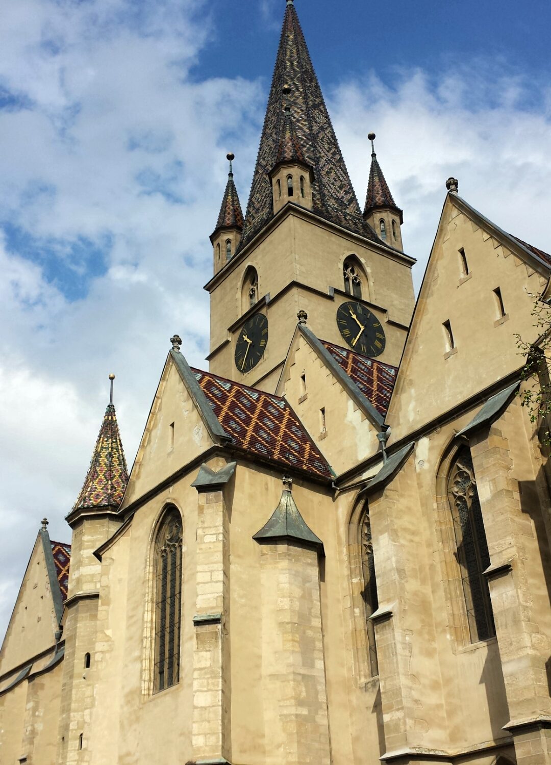 The colouful rooftop of the Evangelical Cathedral.